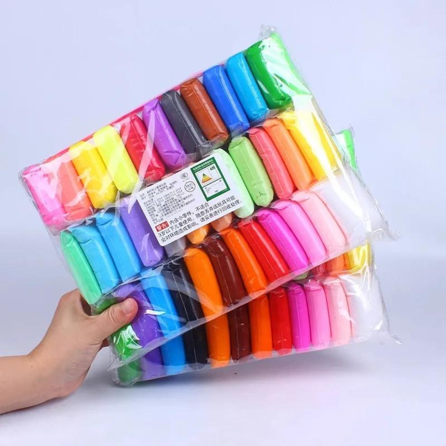 Clay Polymer Magic Mainan Plastisin 12 Warna / Lilin Mainan 12 Warna