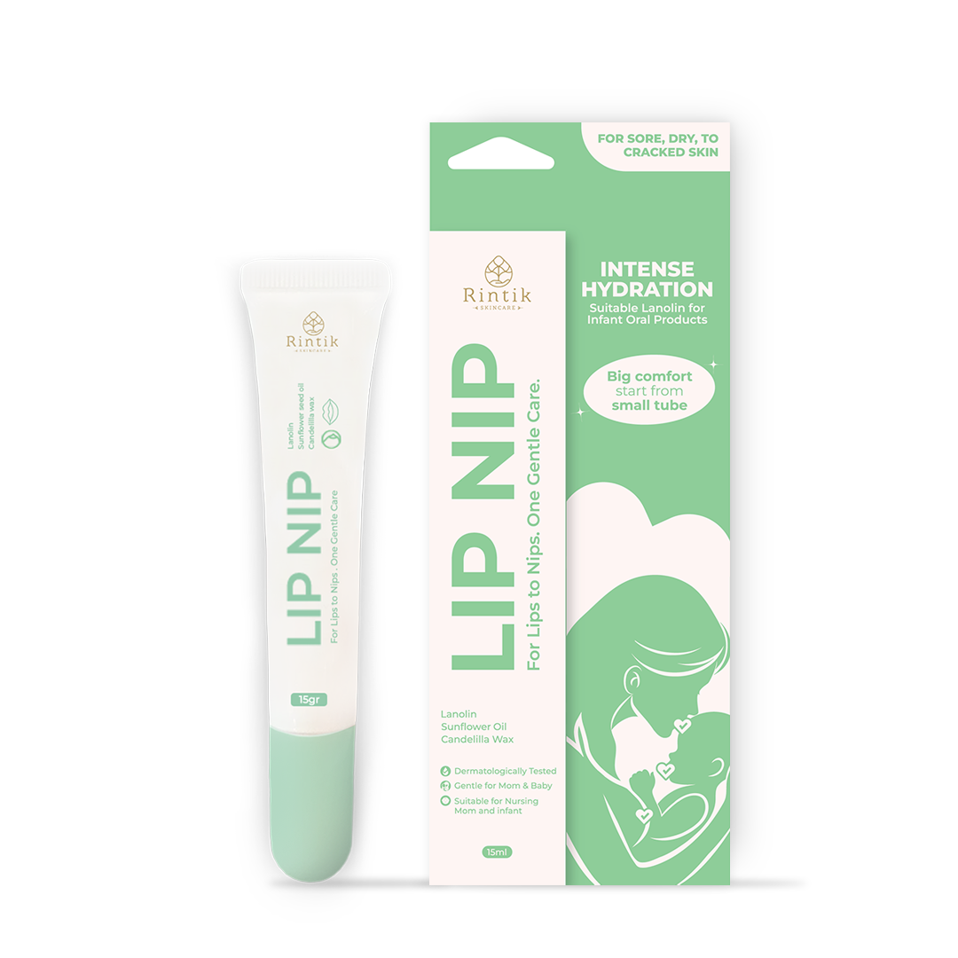 Rintik Lip Nip - Nipple Cream Dengan Skin Scent Yang Memiliki Aroma Alami Ibu Melembabkan Puting Lecet Aman Untuk Bayi Dermatologycally Tested