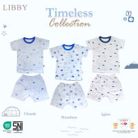 Libby / Miyo / Little Owl 3 Setelan Pendek Oblong SML Baju Bayi Kacing Pundak Piyama Baby pendek libby