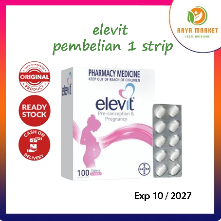Eceran Elevit Pregnancy Multivitamin Per 1 Strip EXP 10 / 2027