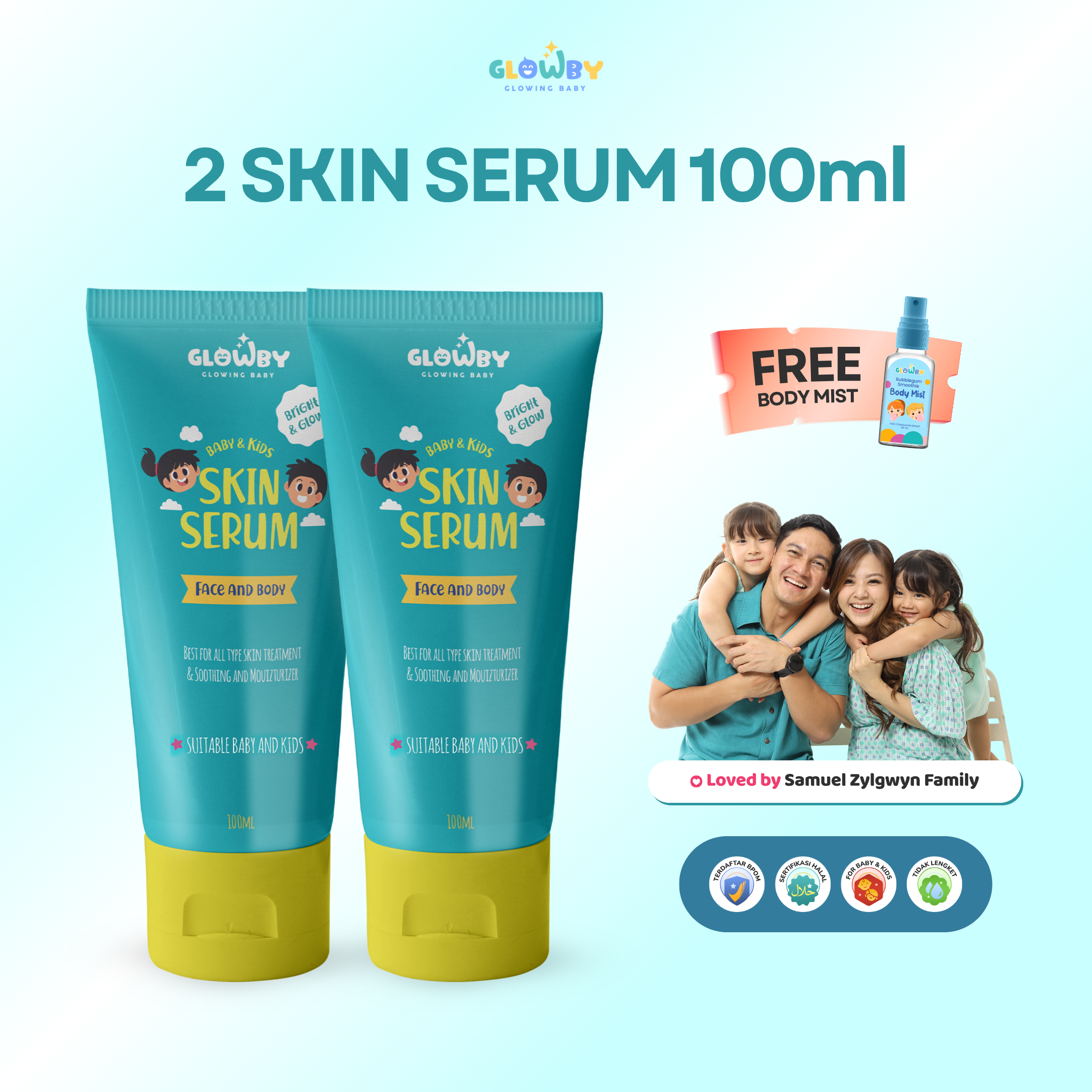 (Glowby) Bundling 2 Serum Free Produk Glowby For Baby And Kids No Pouch No Mainan
