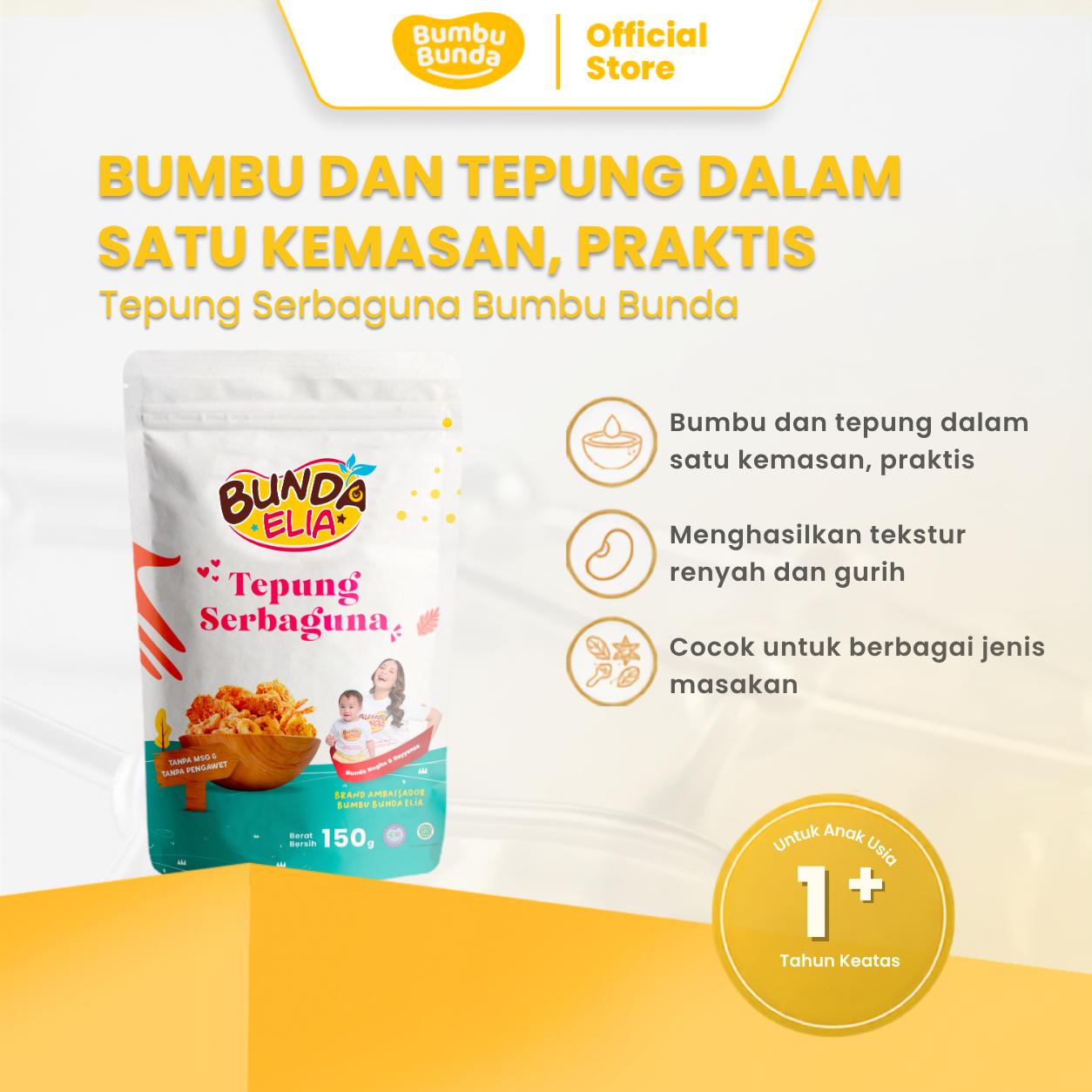 Bumbu Bunda Tepung Bumbu Serbaguna 150 g – Tepung Crispy MPASI | Tanpa MSG & Tanpa Pengawet | Rempah Alami