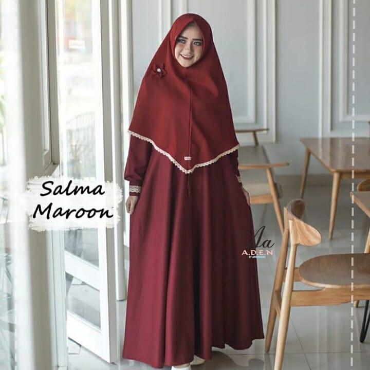 Baju Muslim Modern Gamis Salma Syari Moscrepe (Free Hijab / Khimar ) Gamis Trendy Modern Wanita Baju Panjang Stelan Syar’i Polos Muslim Gaun Dress Pesta Murah Terbaru Pakaian Modis Simple Syari Couple Set Jumbo Casual Elegant 2019
