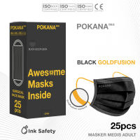 POKANA B&G 4-ply Earloop Surgical Face Masker - Box isi 25s Black series