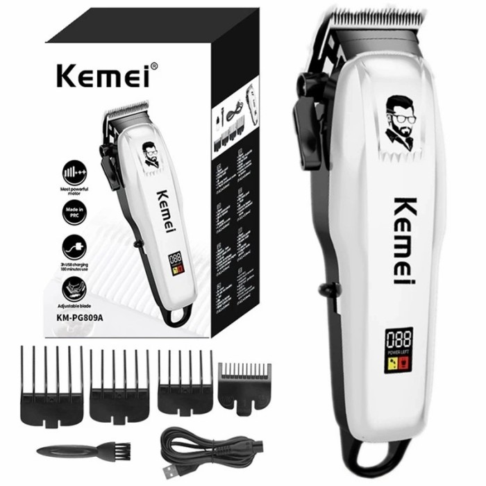 [BISA COD] Alat Cukur Rambut Elektrik 1 Set Promo - Clipper Rambut KEMEI KM-809A / KM PG809A / KM...