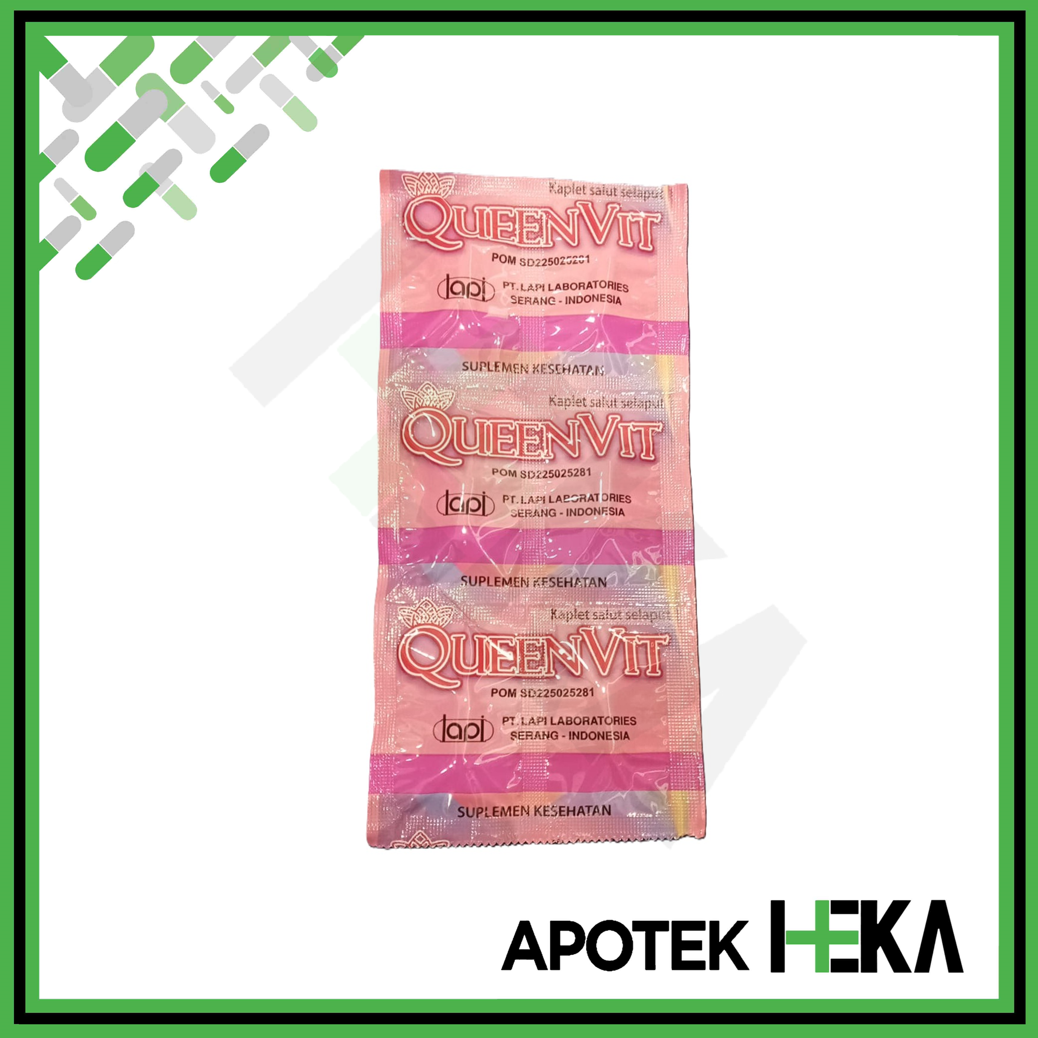 Queenvit Strip isi 6 Kapsul - Vitamin Program Hamil Wanita
