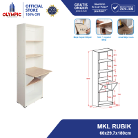 Olympic Meja Kerja Rak Buku Serbaguna / Meja Lipat / Meja Belajar / MKL Rubik