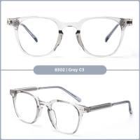 Berrybarton Kacamata Lensa Minus Anti Silau UV Bluercromic Anti Radiasi Kotak Metal PC Pria Wanita 8344