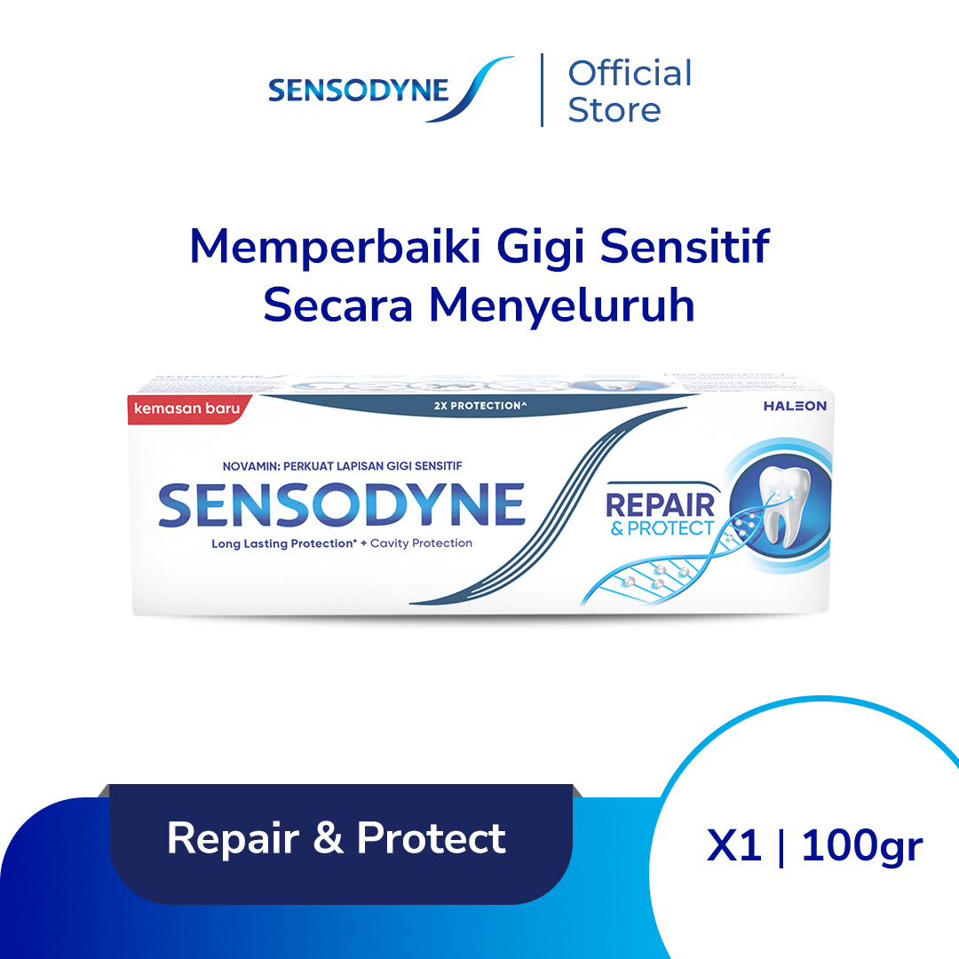Sensodyne Toothpaste Pasta Gigi Sensitif Repair & Protect Memperbaiki Secara Menyeluruh Original ...