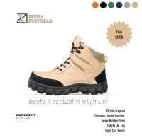 Zenifa - Sepatu Safety Boots Pria Ujung Besi Tactical V2 Dragon 0riginal Terbaru