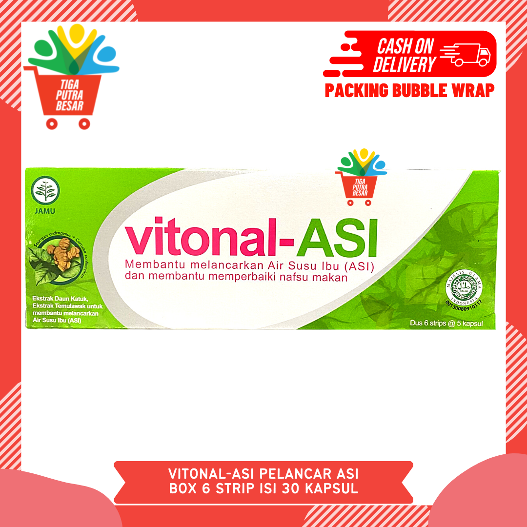VITONAL ASI PELANCAR AIR SUSU IBU BOX 6 STRIP ISI 30 KAPSUL