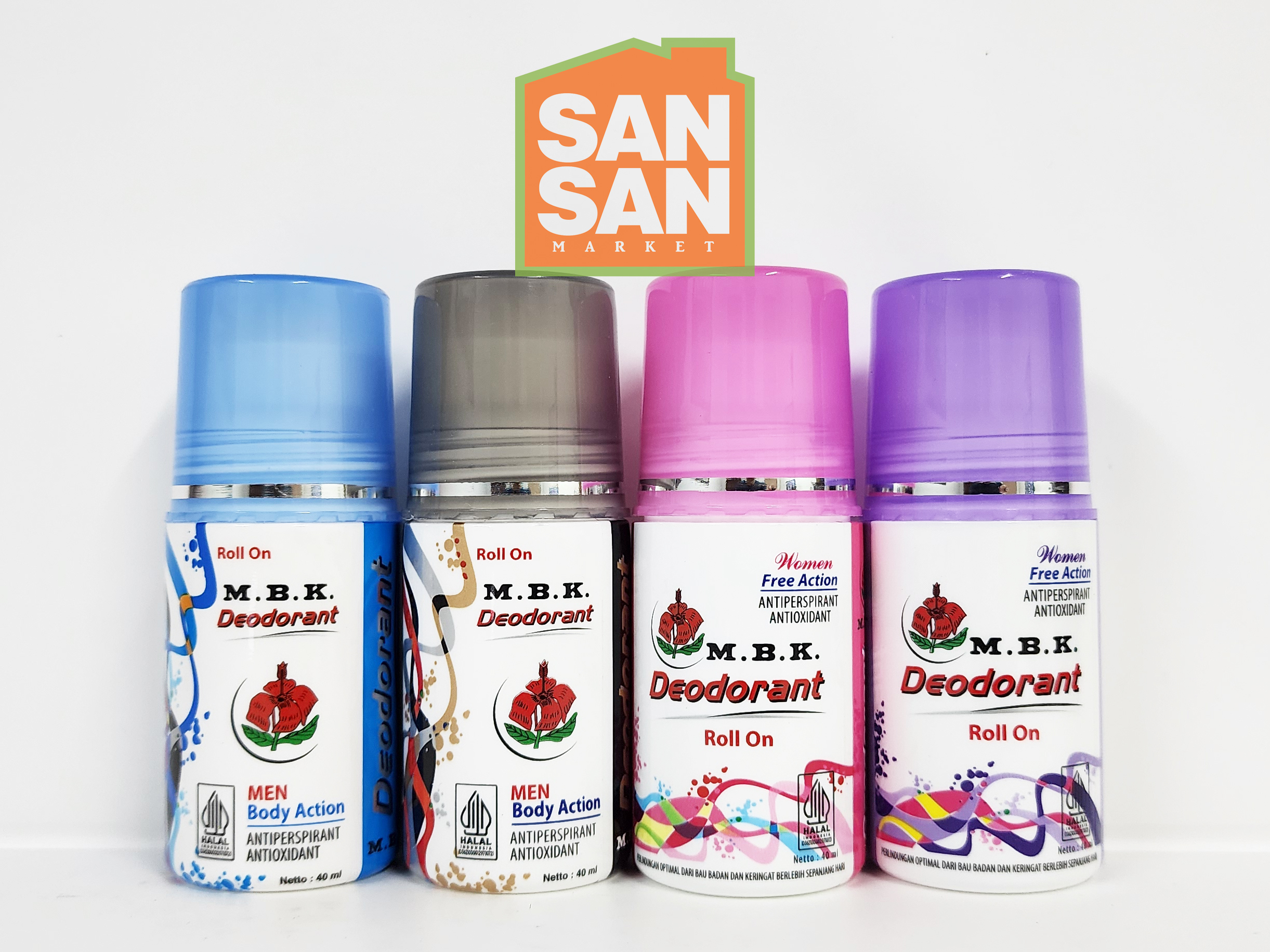 MBK Deodorant Roll On 40ml - penghilang bau badan ketiak
