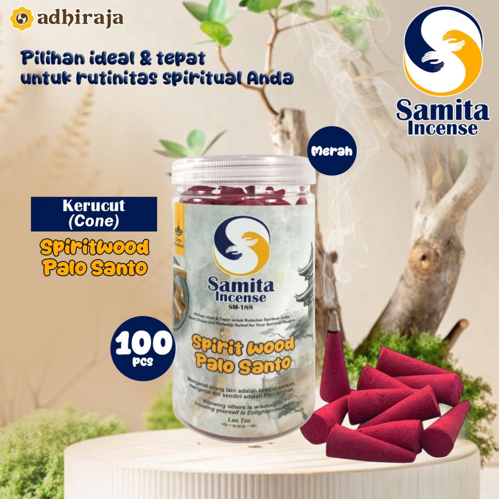 Dupa Hio Wangi Kerucut Tumpeng Samita 100 Pcs Spirit Wood Palo Santo Merah
