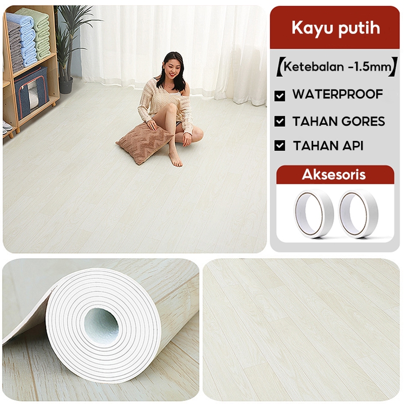 REAIM Karpet Lantai Gulung Karpet Lantai PVC Premium Serbaguna Tebal 15 MM Lebar 2M / 5M