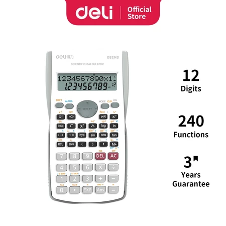 Deli Scientific Calculator Kalkulator Scientific 240 Function untuk sekolah dan kantor ED82MS