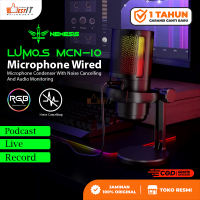 Mic Condenser NYK Lumos MCN 10 Microphone RGB With Noise Cancelling