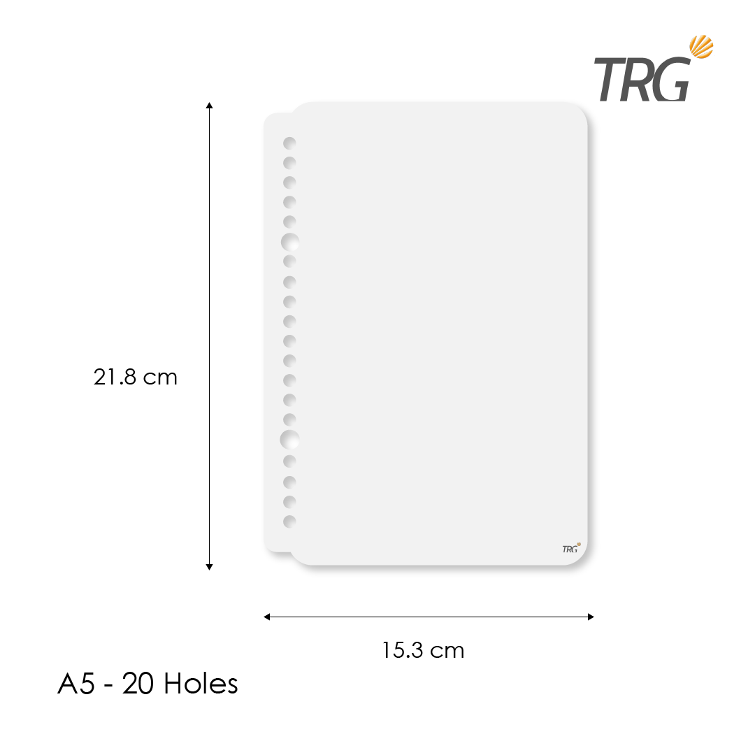 TRG DIY Cover Binder Note Loose Leaf Notebook BC-52 A6 A5 B5 Transparant Color Sampul Warna Transparan Mika Pasir Tebal TRG