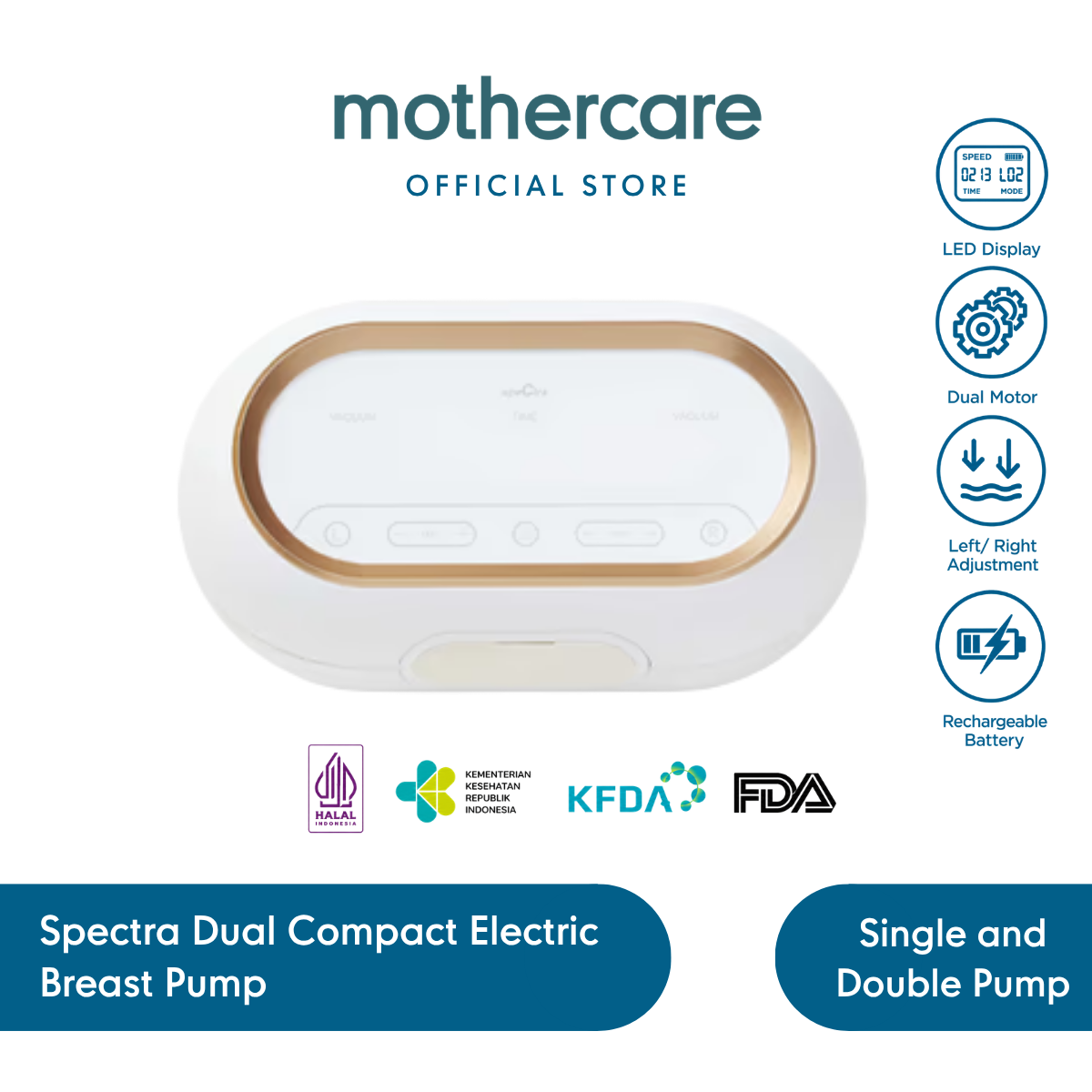 Spectra Dual Compact Breast Pump - Pompa ASI