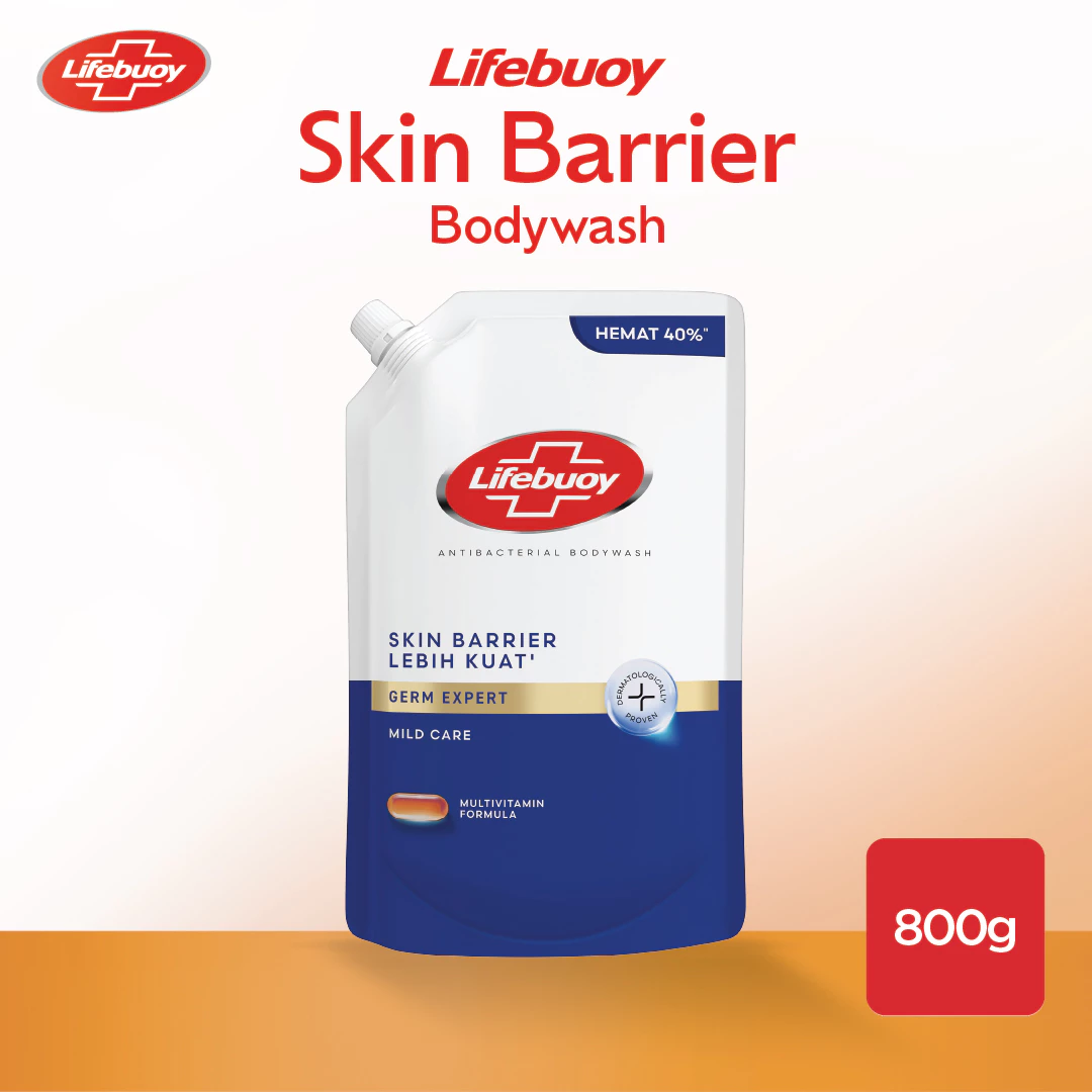 Lifebuoy Sabun Mandi Cair Body Wash Mild Care Antibakteri Refill 800gr