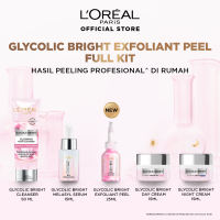 [BARU] Paket Skincare Glycolic Bright Exfoliant Peel Moisturizer Serum Sunscreen Cleanser Full Kit Paket - Peeling Solution Hasil Seperti Peeling Profesional Di Rumah Menyamarkan Noda Hitam Bekas Jerawat Acne dalam 1X Pakai Mencerahkan Seketika