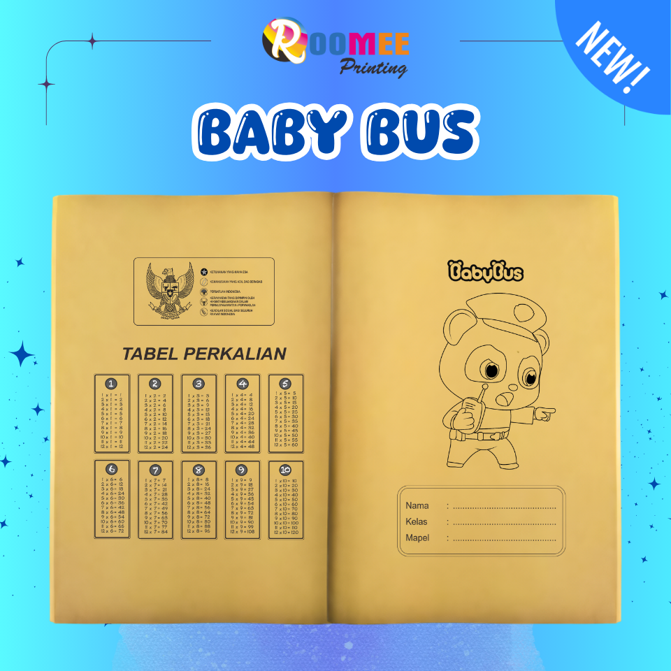 (ISI 10/20 LEMBAR) SAMPUL BUKU COKLAT KARAKTER / KERTAS SAMSON BUKU TULIS KWARTO (SIDU) & BOXY (CAMPUS)