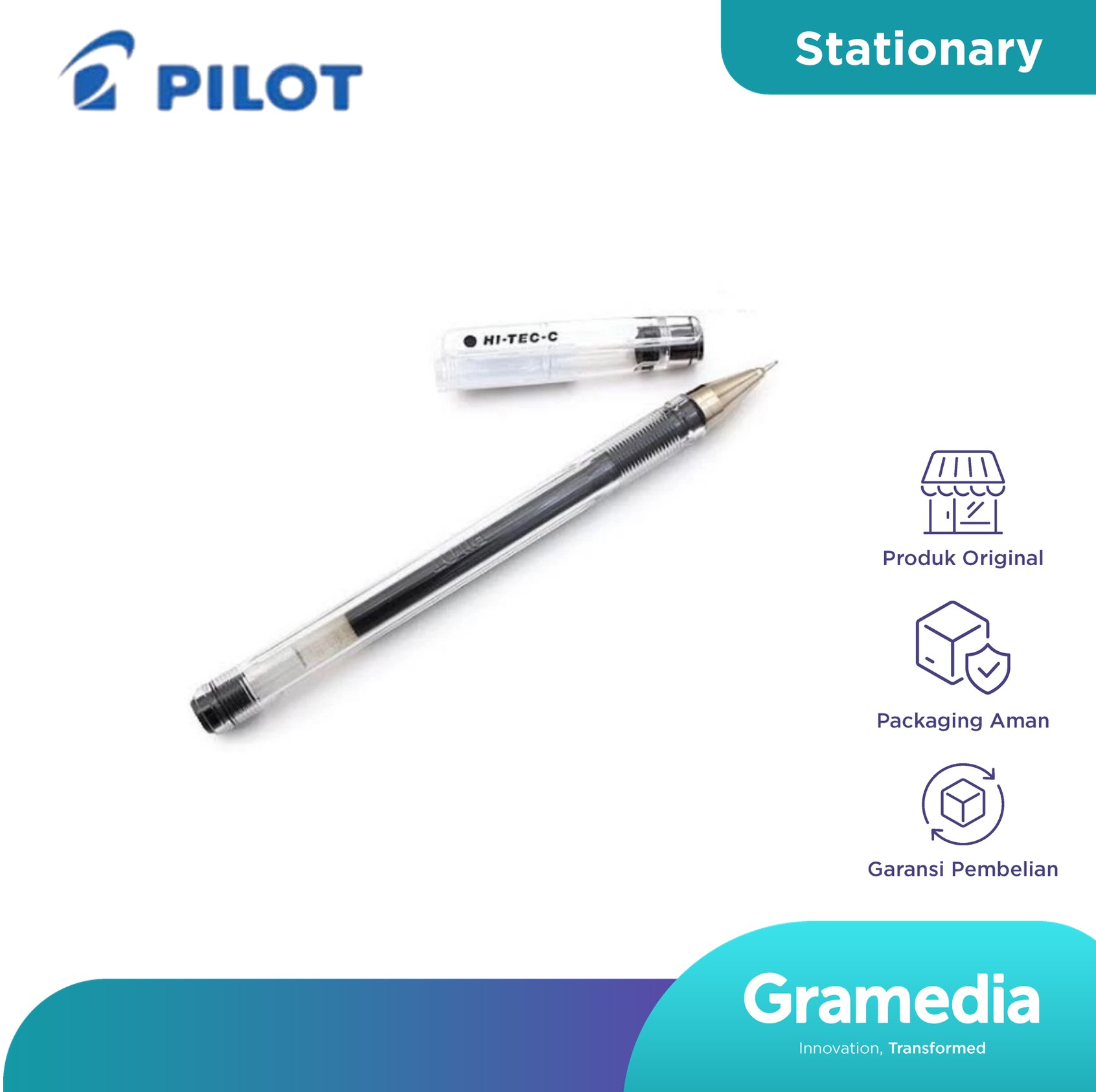 Pulpen Pilot Hi Tech C 0.4 Black Set 2 Pcs