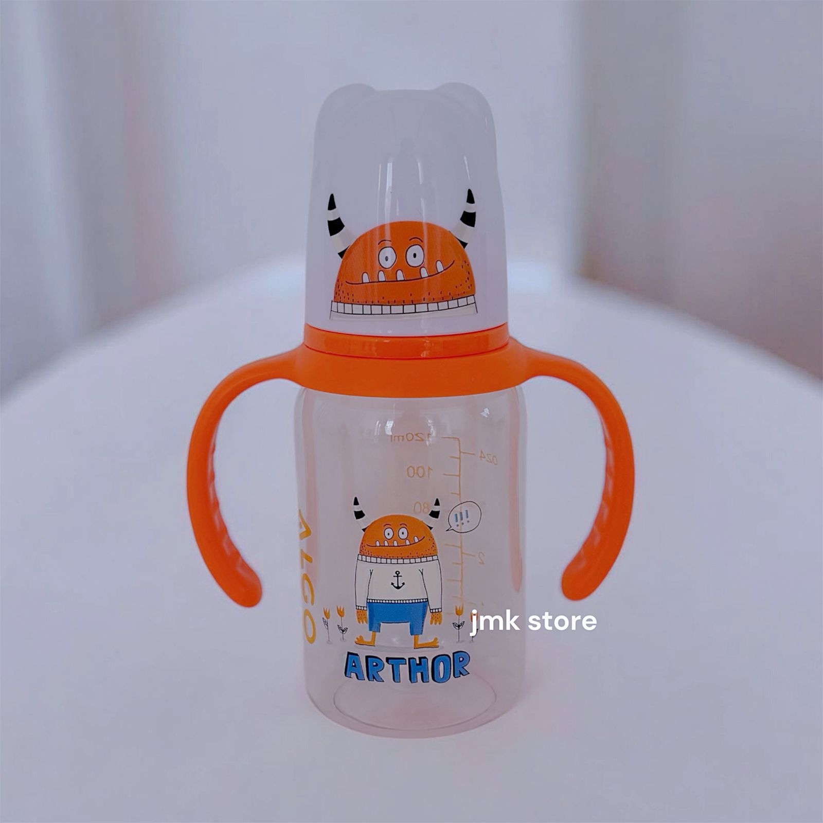 Botol susu bayi 120ml dan 240ml monster PP 5 dengan dot bulat elastik unik lucu
