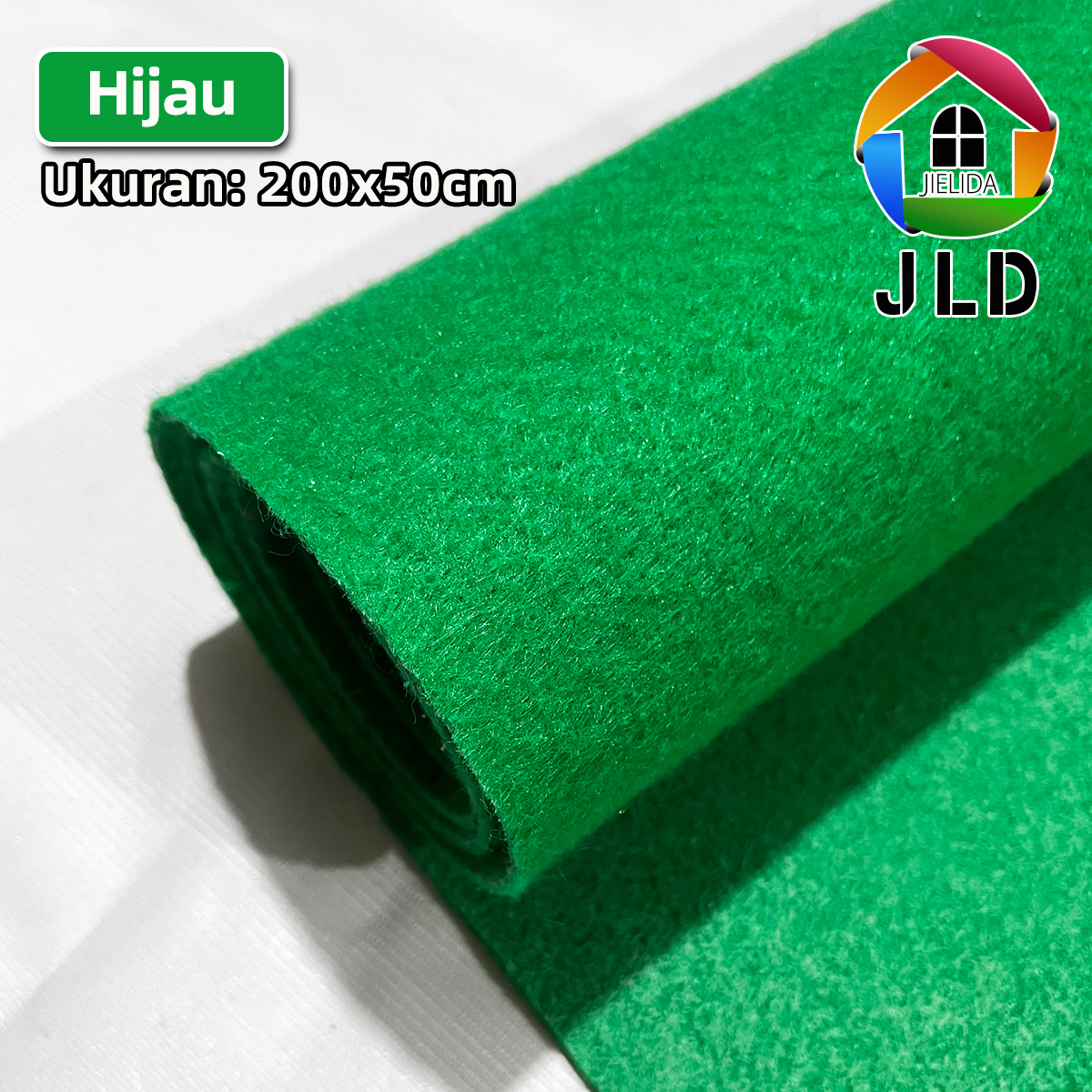 JieLiDa Karpet Brudu Polos UK 200x50 cm Imitasi Buana Meteran Murah 【Panggung Bazar Mushola Masjid Pameran Weding Nikahan】