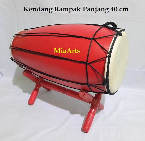 Gendang Rampak Ukuran Besar Panjang 40 cm Kendang Alat Musik Tradisional Gamelan Jawa
