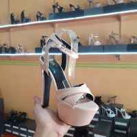 Heels Zara Silang Glossy Tinggi 15 cm High Heels Wanita RNM.Market