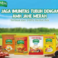 jahe susu amh 10 saset jahe merah herbal plus susu AMH dengan habbatussauda dan gingseng