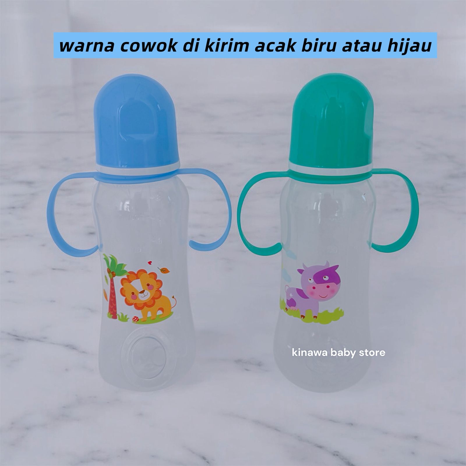 Botol bayi 250ml dengan gagang dot susu bayi 125ml / botol susu murah/ botol bayi ekonomis