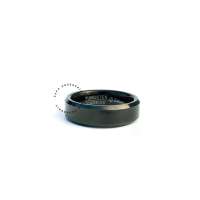 Zafa Cincin Tungsten Pria Wanita Hitam Polos 6mm - Full Black