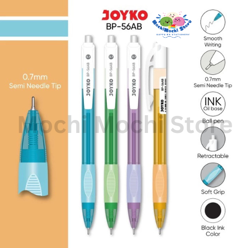 Per 6 kotak Pulpen Gel Joyko BP-56AB | Pulpen 0.7mm | Pulpen Semi Needle Tip | Pulpen | Bollpen | Pena | Pulpen Joyko 0.7mm