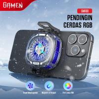 GAMEN Cooler HP Gaming Semiconductor Pendingin HP Suhu Minus -3°C Aluminium Cooling Pad Kipas 5000 RPM RGB Light Magnetic Suction dan Klip Penjepit Original GMR09