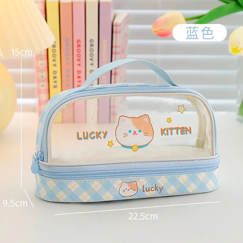 (ZR0679) TEMPAT PENSIL 2 SUSUN BENING MOTIF ANIMAL