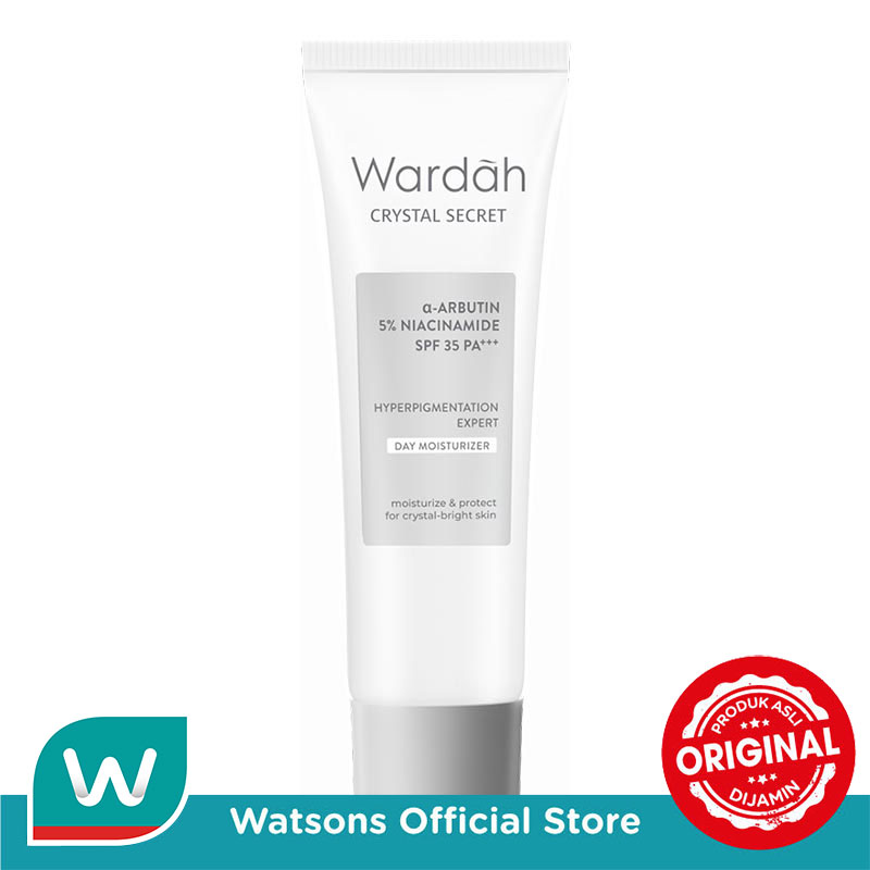 Wardah Crystal Secret a-Arbutin 5% Niacinamide Hyperpigmentation Expert SPF 35 PA+++ Day Moisturi...