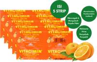 [PAKET 5PCS] VITACIMIN Vitamin C 500MG 1 Rasa Lemon | Orange (1 Strip isi 2 Tablet)