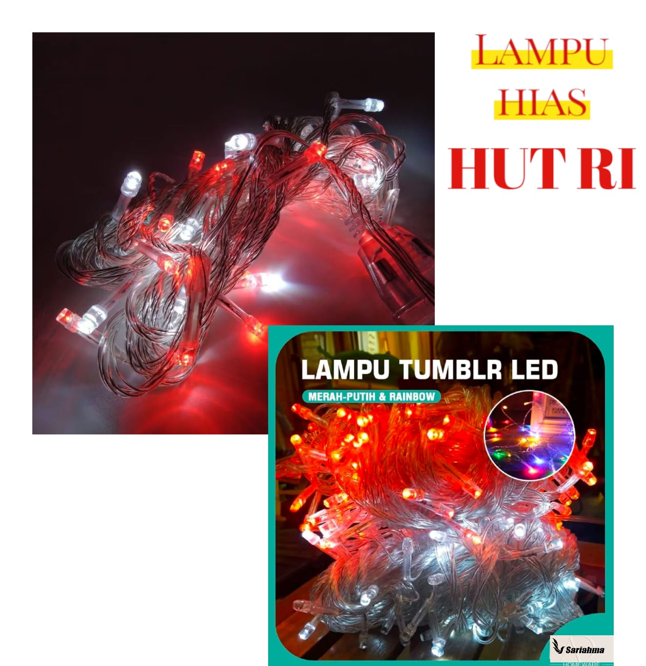 10 Meter Lampu Tumblr Merah Putih LAMPU Hias kemerdekaan HUT RI