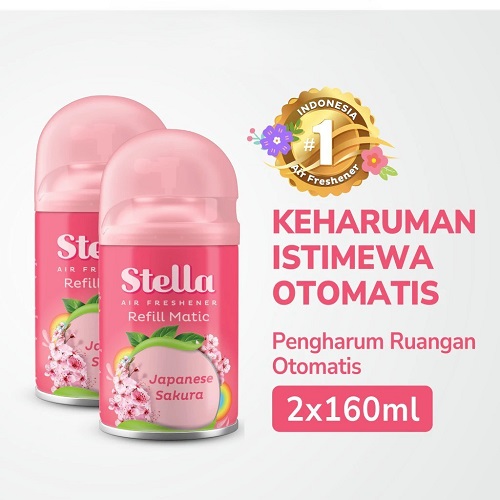 Paket 2 pcs Stella Matic Refill New Raja Ampat 160ml