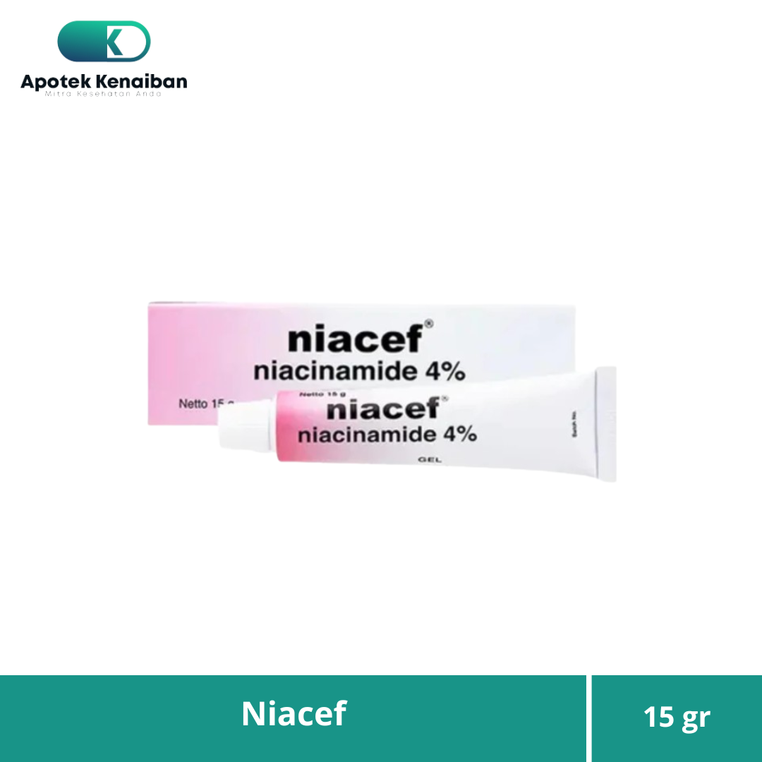 NIACEF 4% GEL 15 GR / NIACINAMIDE / OBAT JERAWAT / ACNE GEL