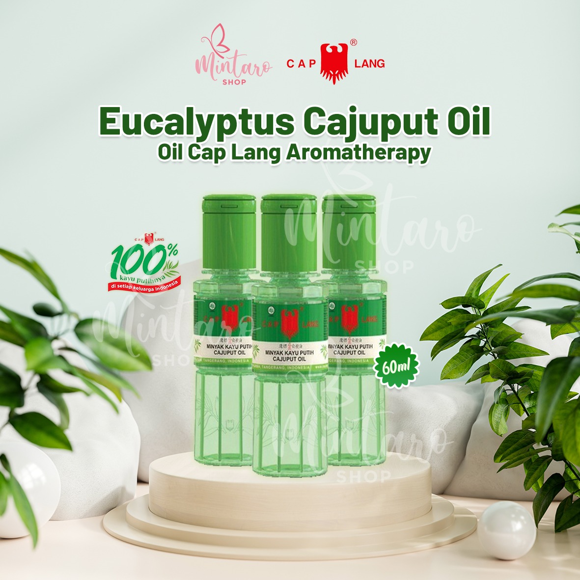 CAP LANG Minyak Kayu Putih 60 ml || Minyak Kayu Putih Cap Lang Original