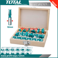 TOTAL TACSR2121 mata profil kayu besar Router Bits Set 12mm