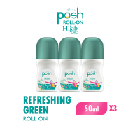 [Paket isi 3] Posh Roll On Deodoran Hijab Chic Refreshing Green 50ml