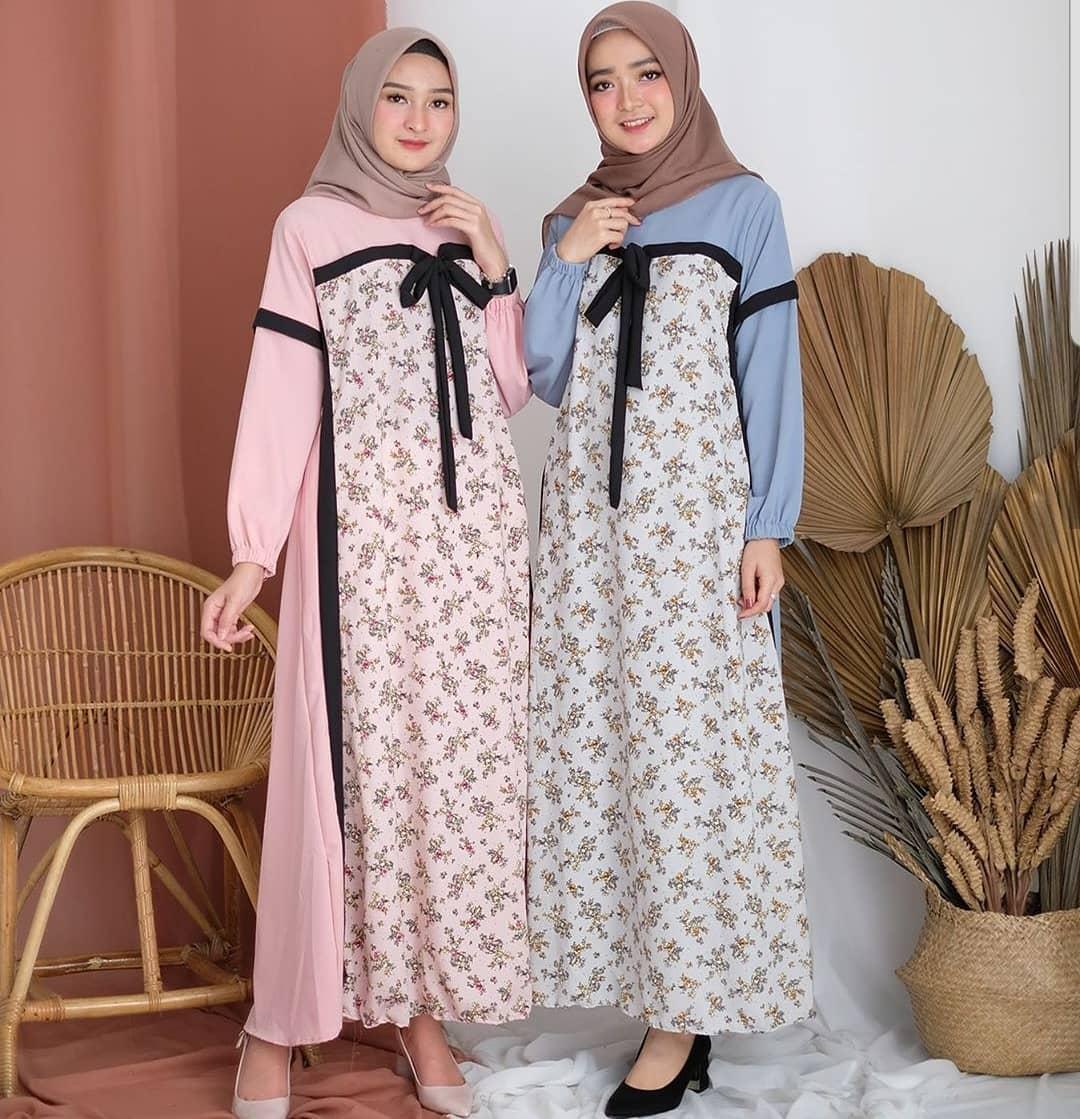 Baju Muslim Modern Gamis ALIYA DRESS Mosscrape Mix Monalisa Terusan Wanita Paling Laris Dan Trendy Baju Panjang Polos Muslim Dress Pesta Terbaru Maxi Muslimah Termurah Pakaian Modis Simple Casual Terbaru 2020
