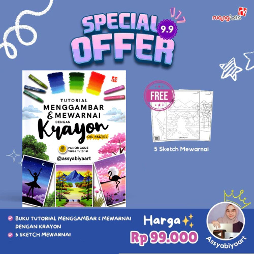 Buku Tutorial Menggambar & Mewarnai Dengan Krayon Oil Pastel - Agro