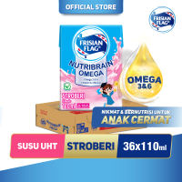Frisian Flag Omega Susu UHT Strawberry 110ml isi 36 pcs [Karton]