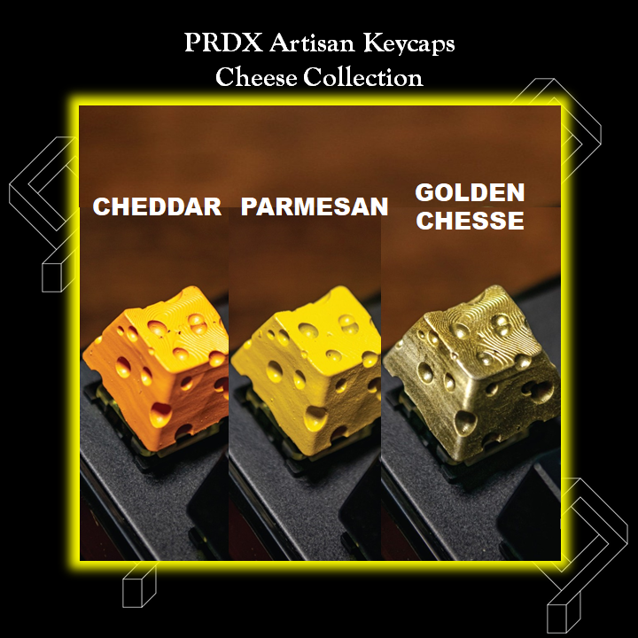CHEESE Collection Artisan Keycaps - PRDX Artisan Keycaps For Mechanical Keyboard