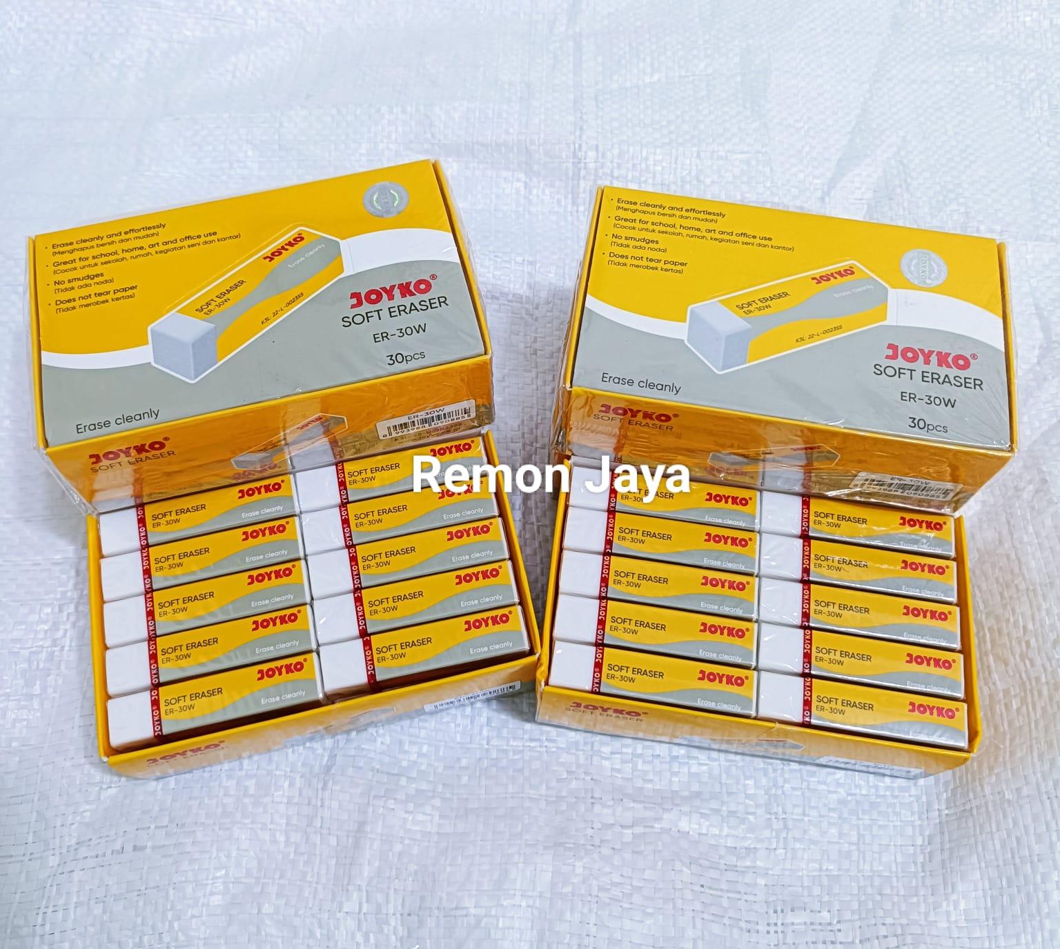 Joyko Eraser Penghapus Pensil EB-30 EB30 Isi 30 Stip Hitam Putih Besar ORI ISI 30/15/5 PCS