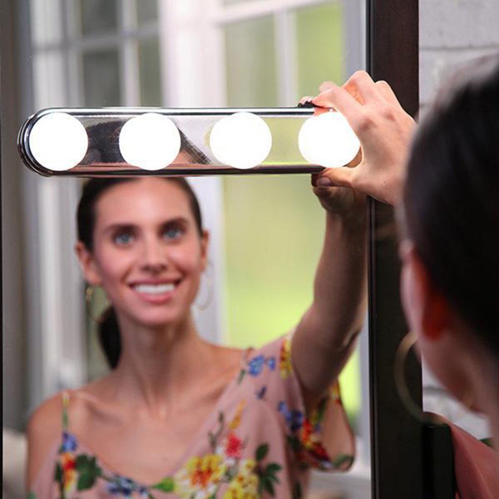 Lampu Cermin Rias Kaca Make Up Studio Glow Super Bright 5000K 4 LED